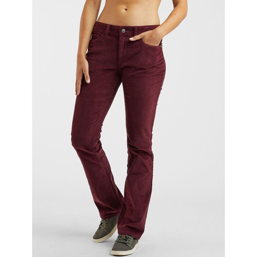 J.Crew Corduroy Vintage Retro Look Low Rise Straight Flare Pants 27 Red Rust